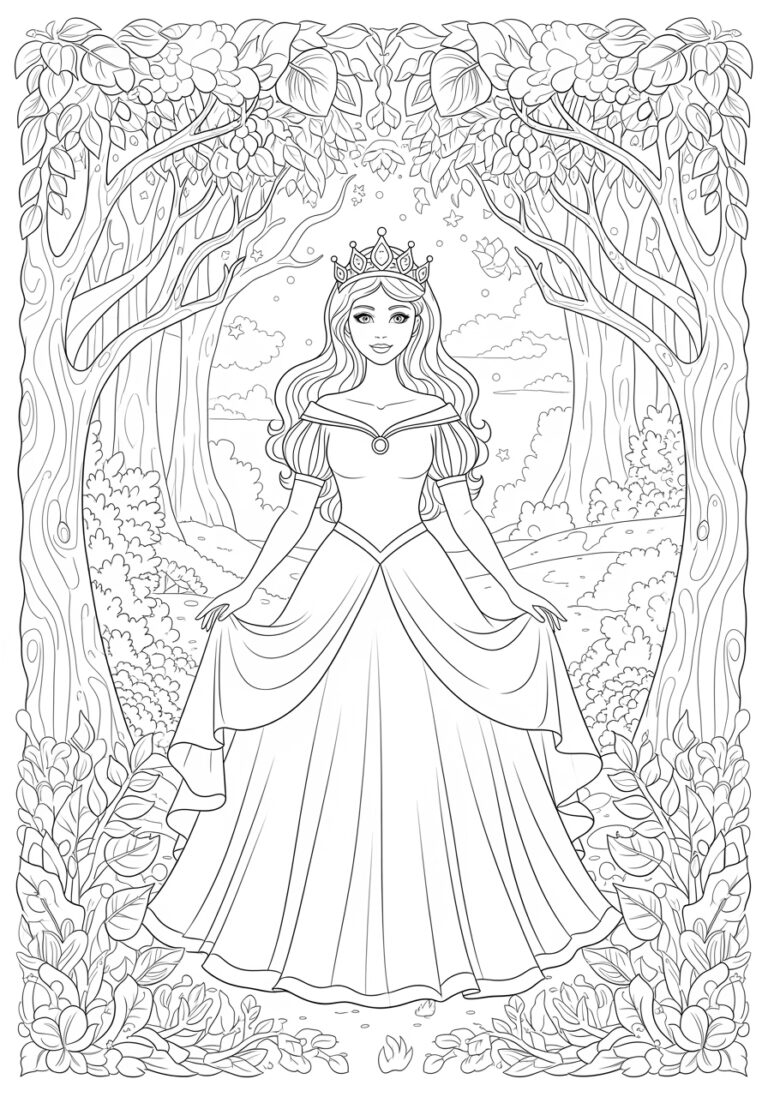 Adult Princess Coloring Page