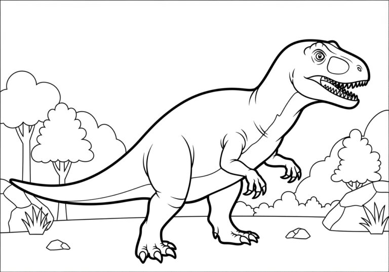 Allosaurus Coloring Page to Print Out and Color