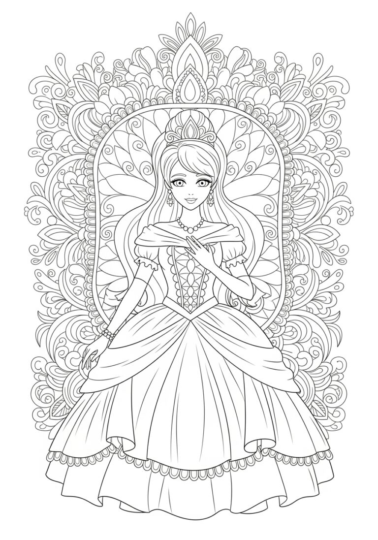 Anime Princess Coloring Page