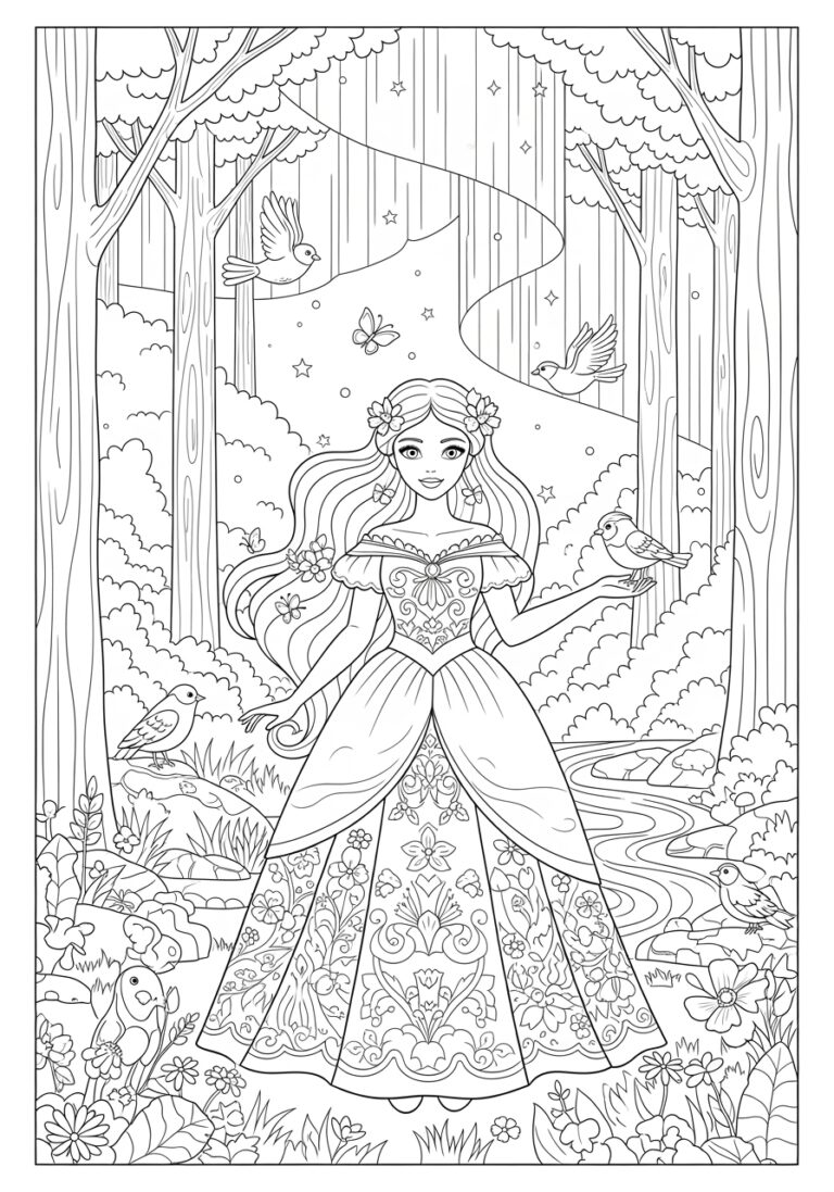 Aurora Coloring Page