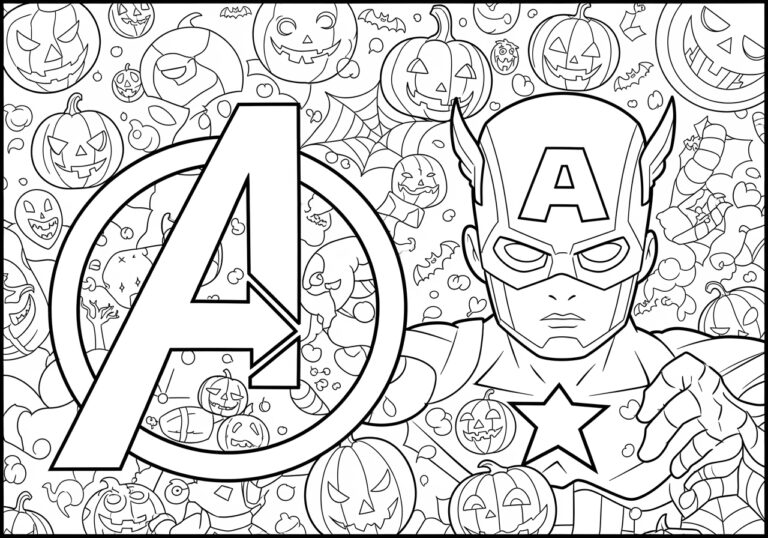 Avenger Halloween Coloring Page
