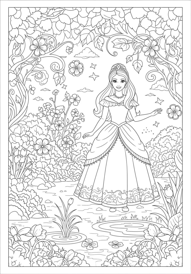 Barbie Coloring Page Princess