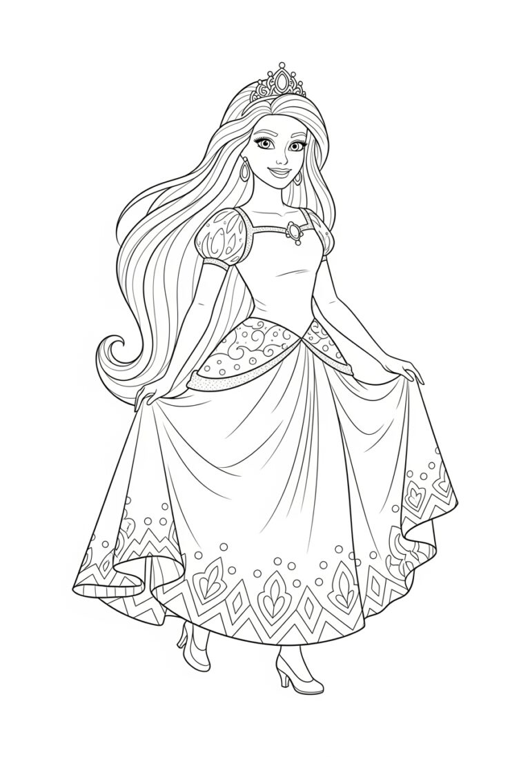 Barbie Princess Adventure Coloring Page