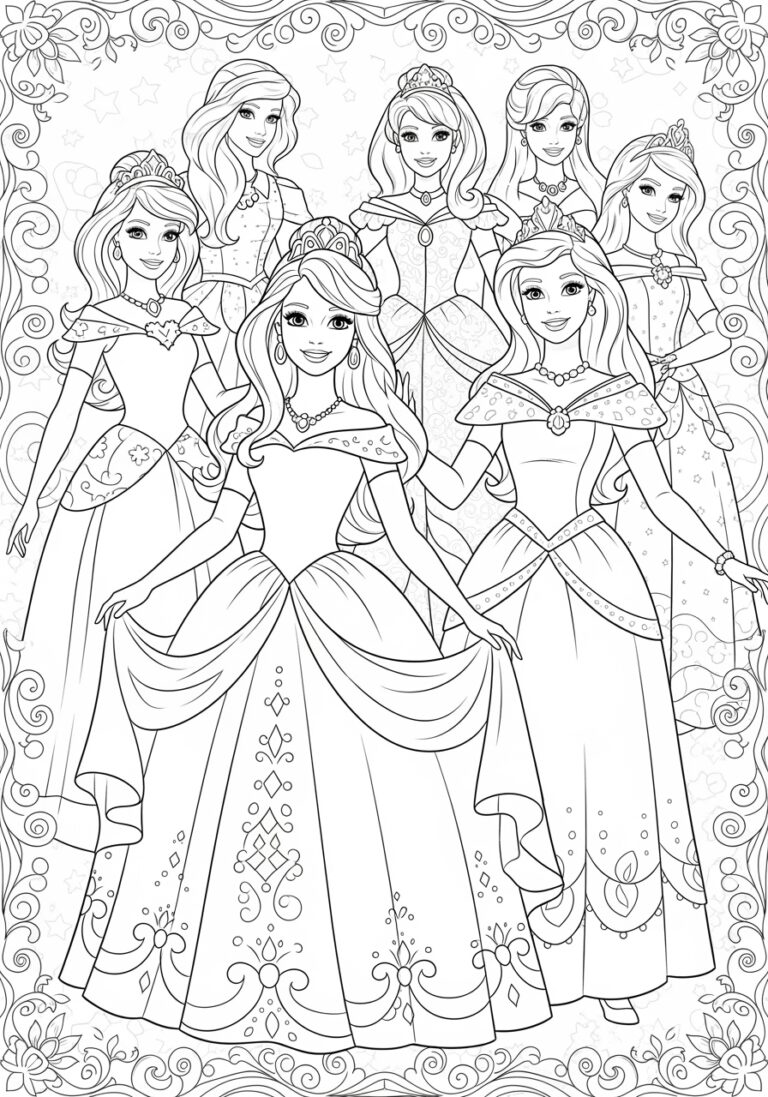 Barbie Princess Coloring Game