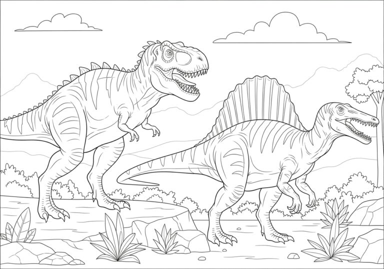 Big Dinosaur Coloring Page