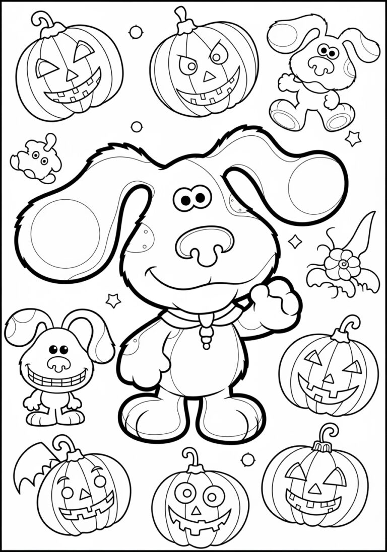 Blue’s Clues Halloween Coloring Page