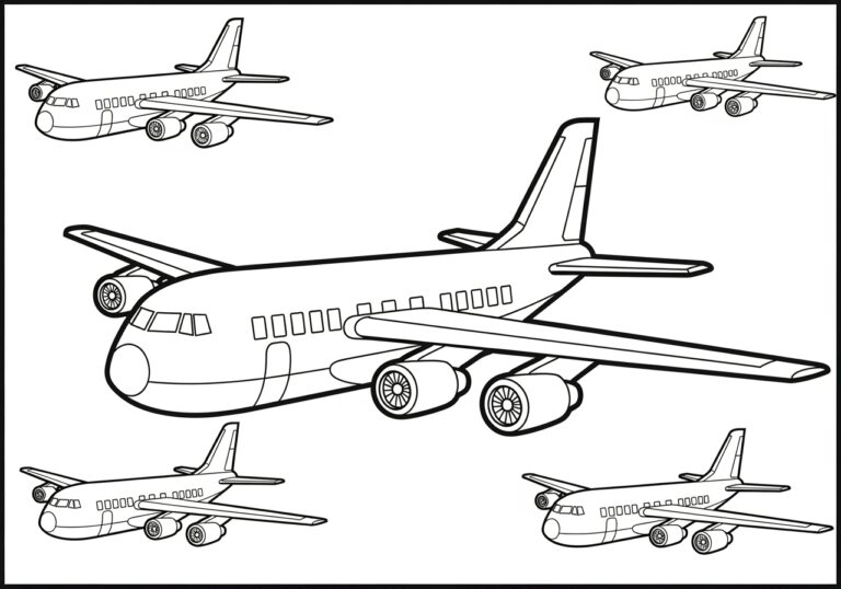 Cargo Plane Coloring Page to Print Out and Color