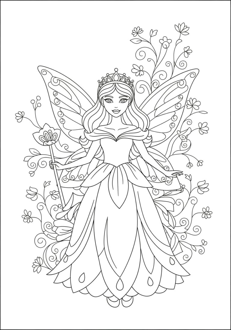 Coloring Page Fairy Princess