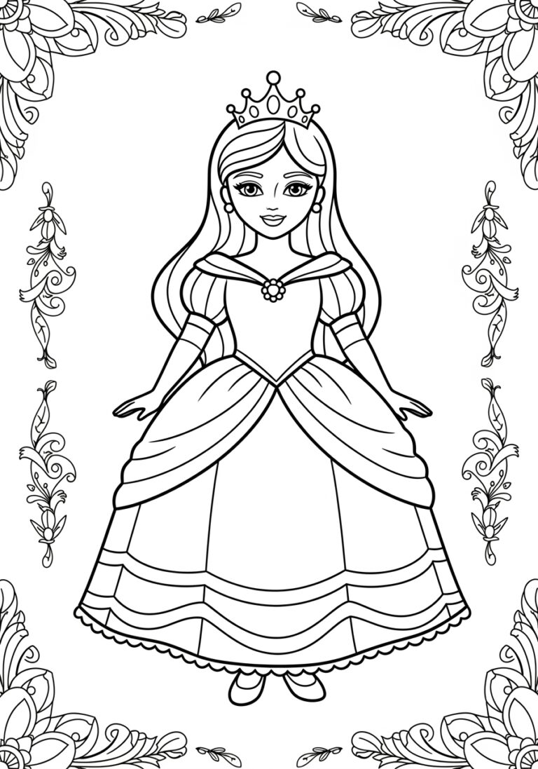 Coloring Picture of a Princess