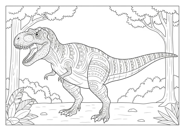 Cool Dinosaur Coloring Page