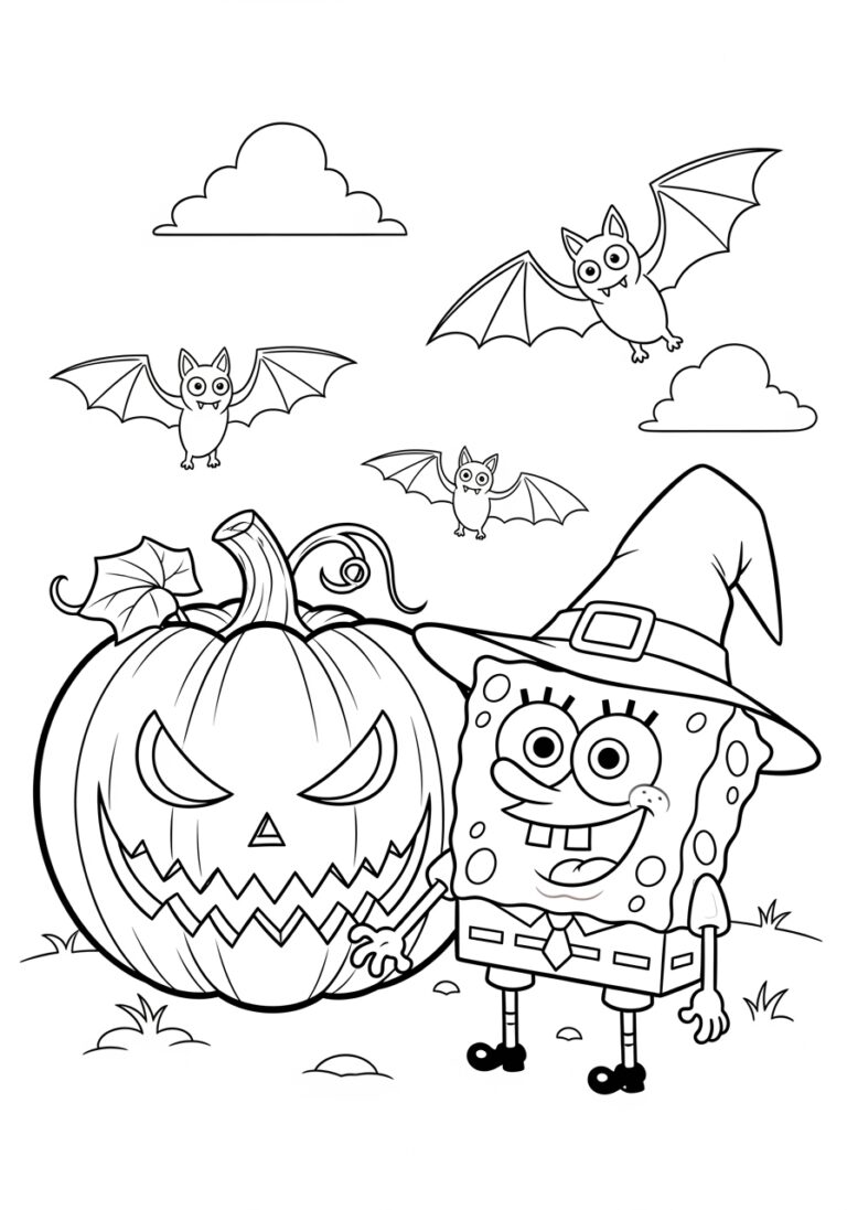 Creepy Halloween Coloring Page