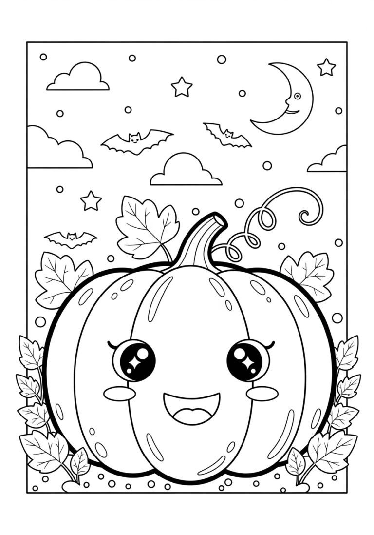 Cute Pumpkin Coloring Page