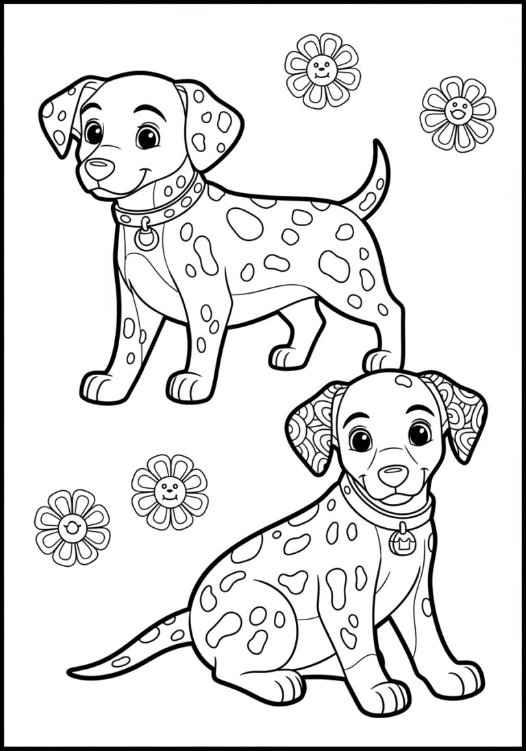 Dalmatian Puppy Coloring Page