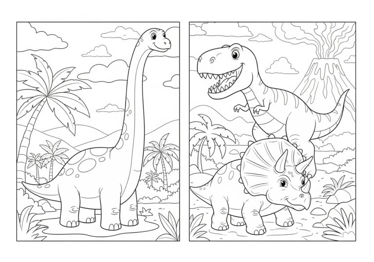 Dinosaur Sketch for Coloring