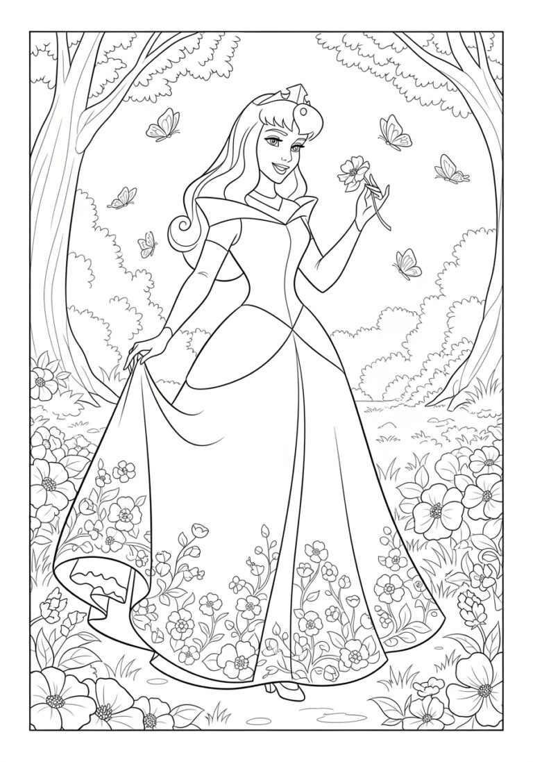 Disney Aurora Coloring Page