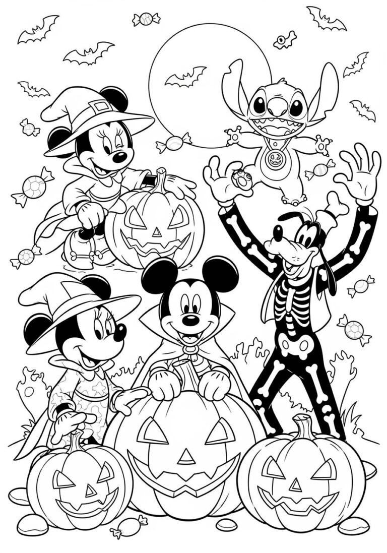 Disney Halloween Coloring Page Printable