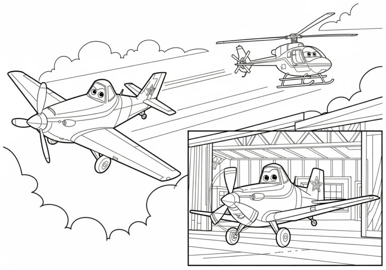 Disney Plane Coloring Page to Print Out and Color
