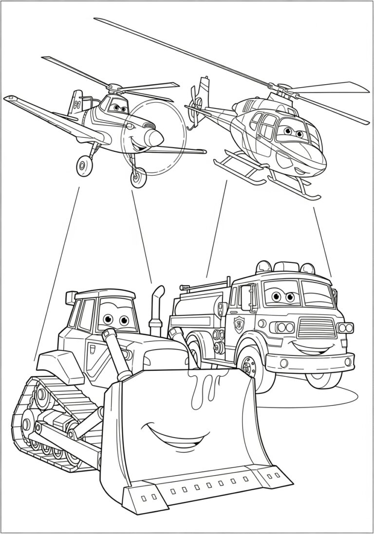 Disney Planes: Fire and Rescue Coloring Page