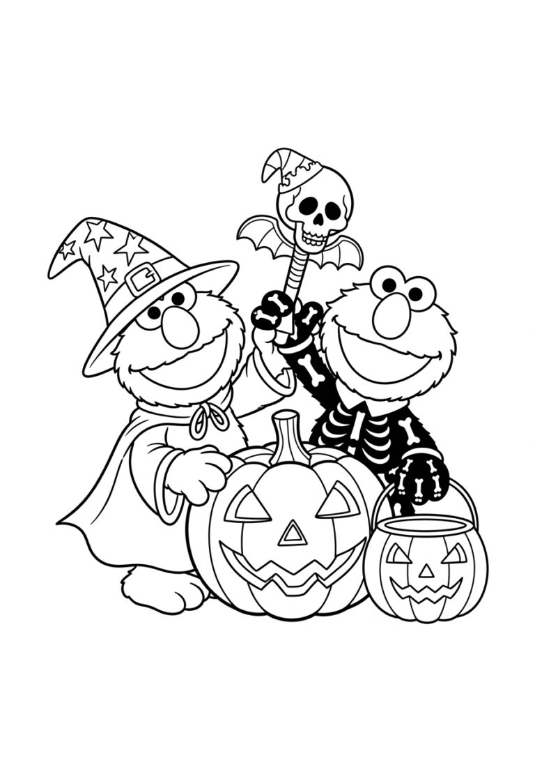 Elmo Halloween Coloring Page