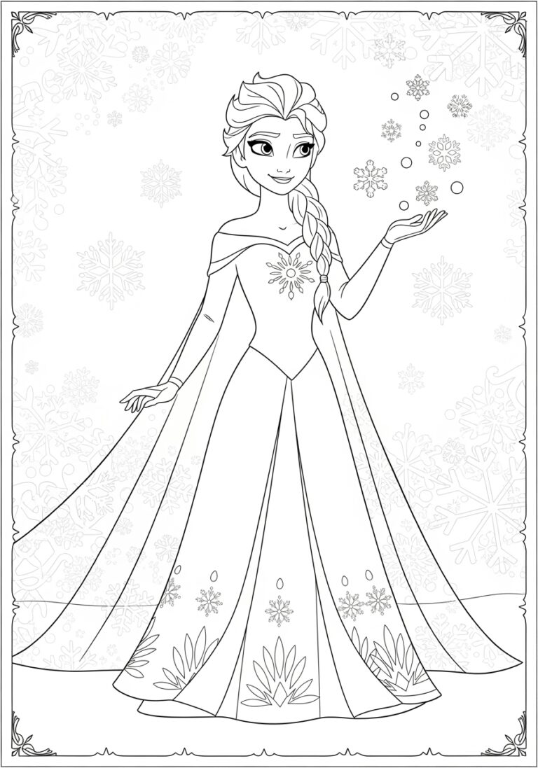 Elsa Coloring Worksheet