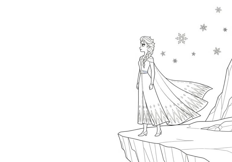 Elsa Frozen 2 Coloring Page