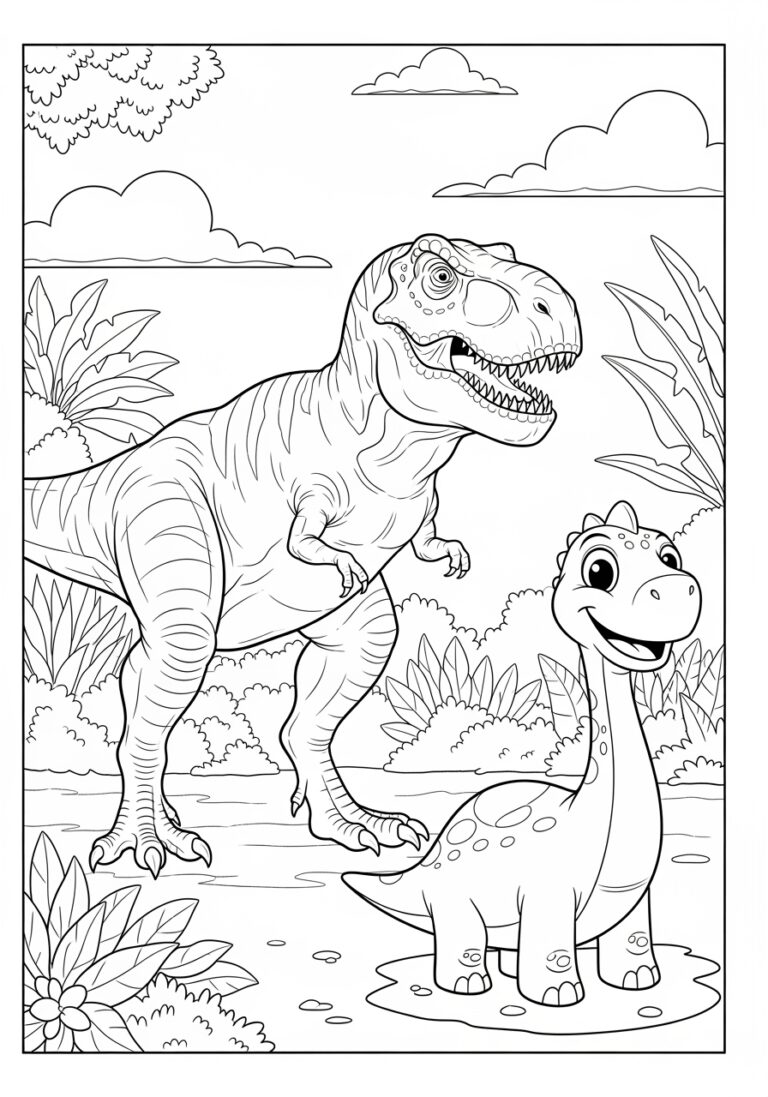 Dinosaur Picture to Print Out and Color