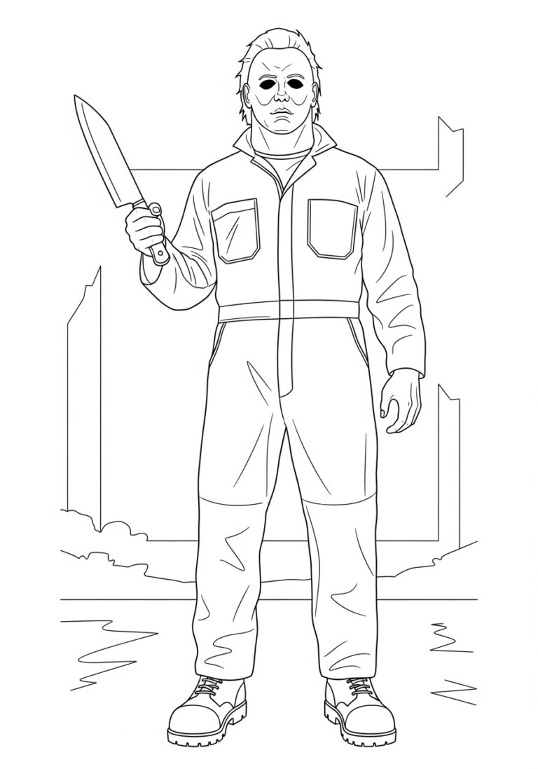 Free Michael Myers Coloring Page to Print Out and Color