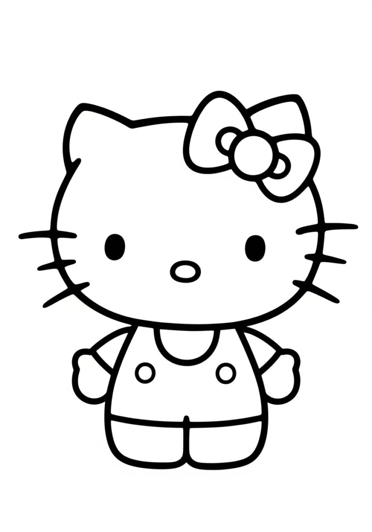 Free Printable Hello Kitty Halloween Coloring Page