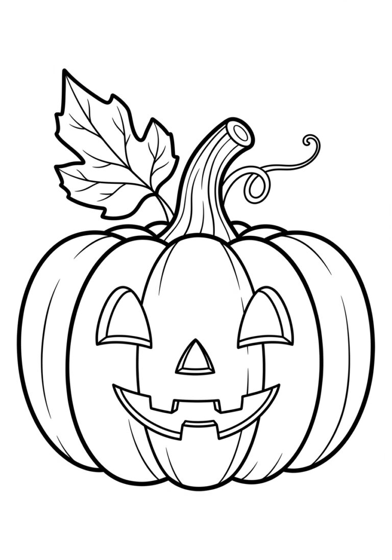 Free Pumpkin Coloring Page for Preschoolers