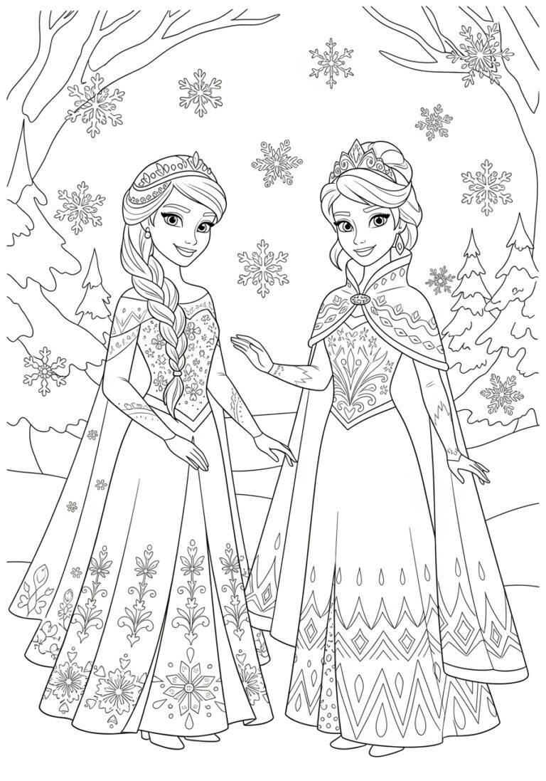 Frozen Princess Coloring Page
