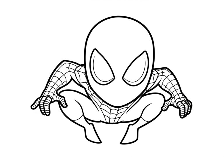 Ghost Spider Coloring Page to Print and Color
