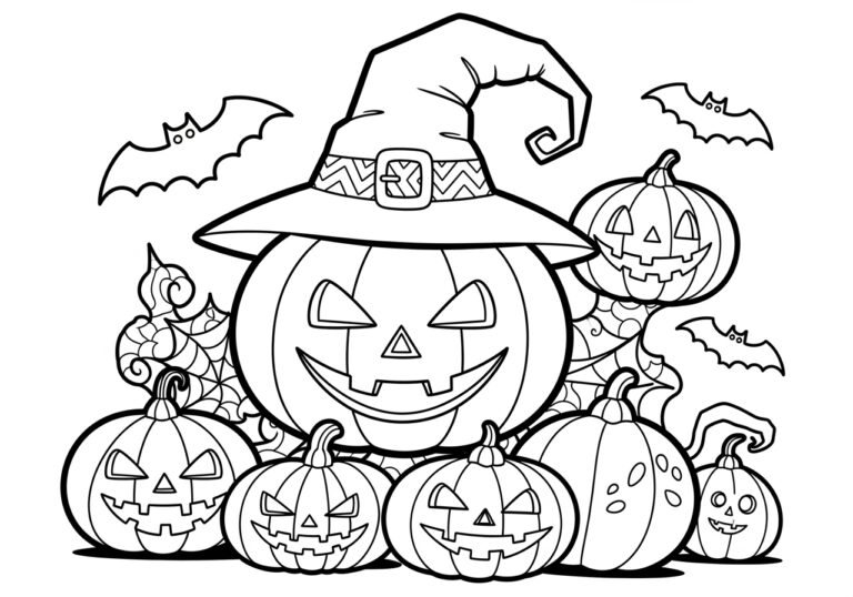Giant Halloween Coloring Poster to Print Out and Color