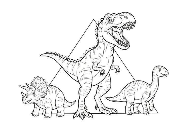 Giganotosaurus Cartoon Coloring Page to Print Out