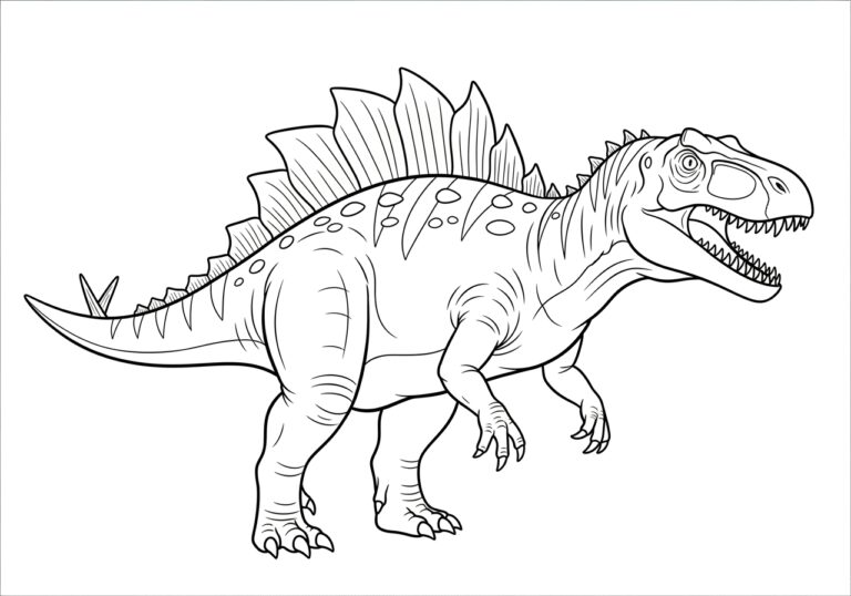 Giganotosaurus Coloring Page to Print Out and Color