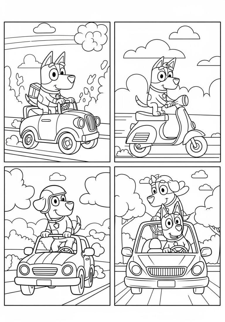 Go Dog Go Coloring Page for Kids