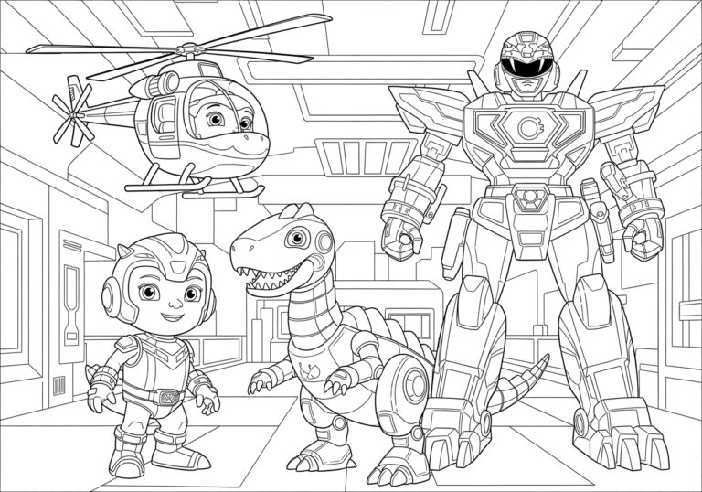 GoGo Dino Coloring Page to Print Out and Enjoy