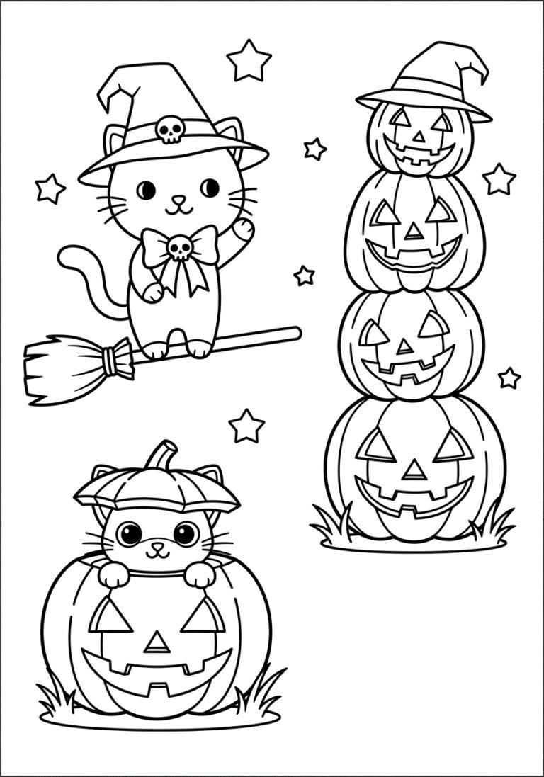 Halloween Color Page for Preschool