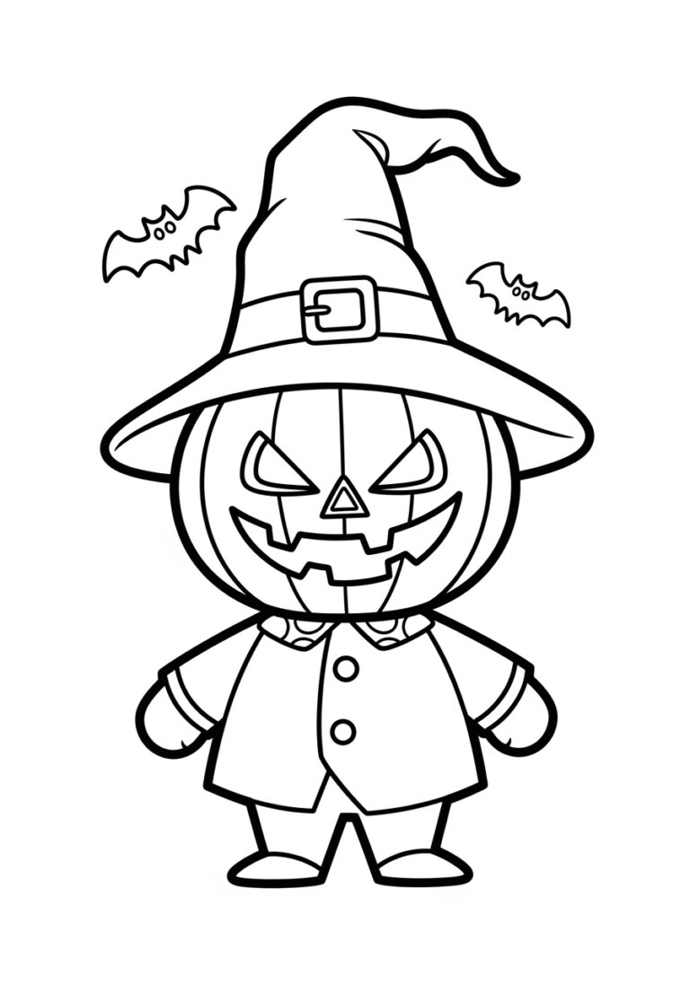 Halloween Coloring Art Picture to Print Out and Color