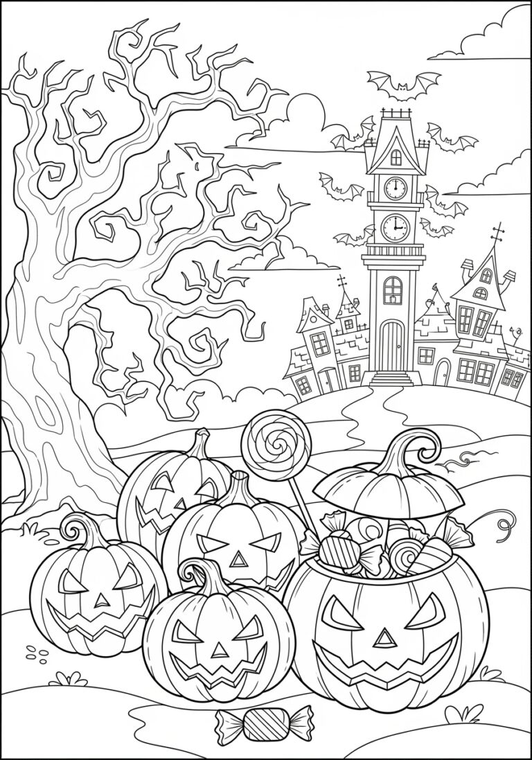 Halloween Coloring Contest Page