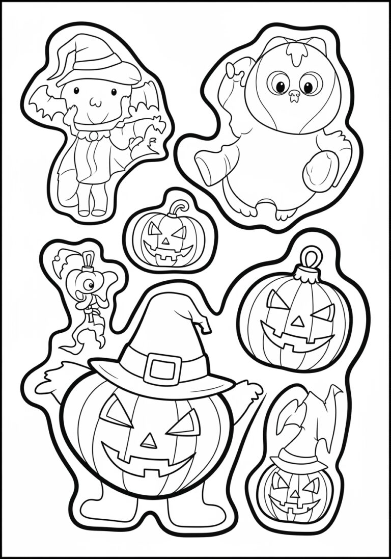 Halloween Coloring Cutout