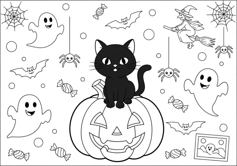 Halloween Coloring & Games