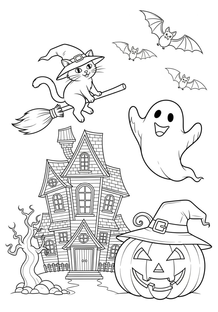 Halloween Coloring Idea to Print Out and Color