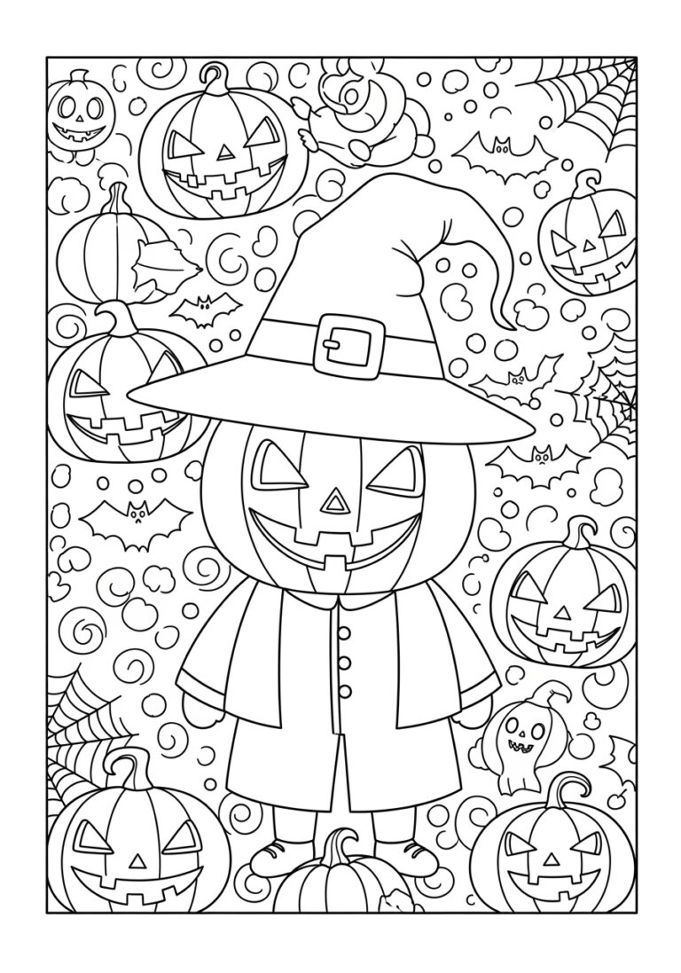 Halloween Coloring Page for 2 Year Olds