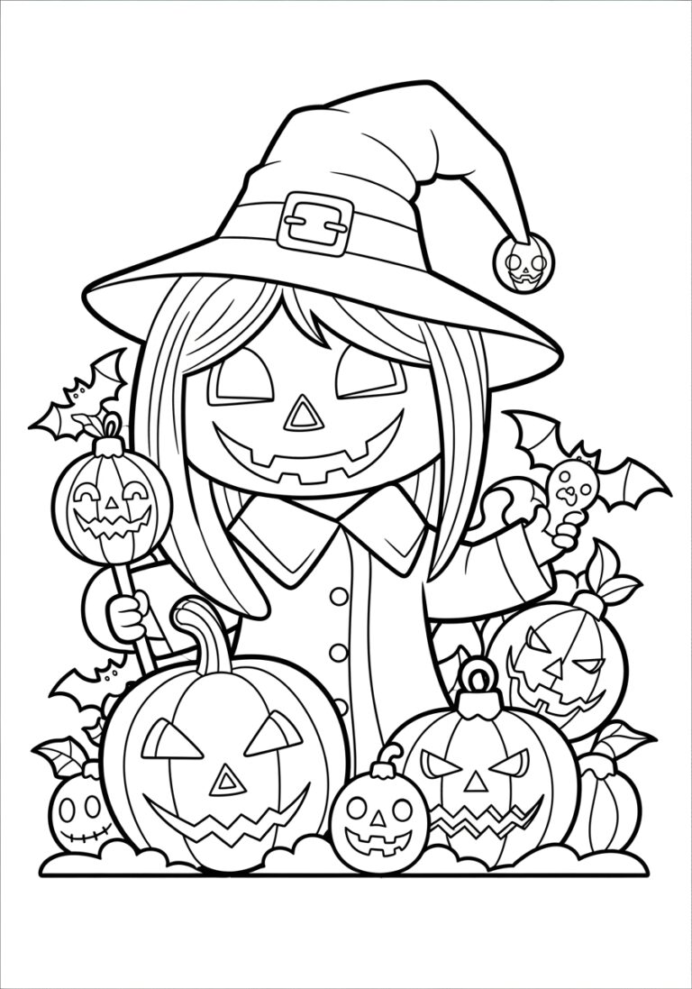Halloween Coloring Page for 2nd Graders