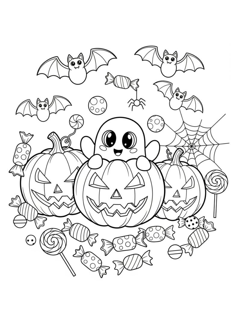 Halloween Coloring Page for Adults