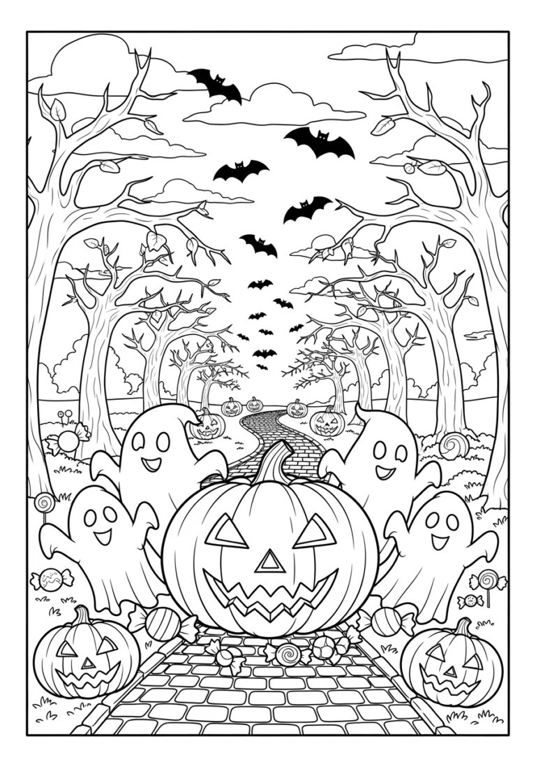 Halloween Coloring Page for Teens