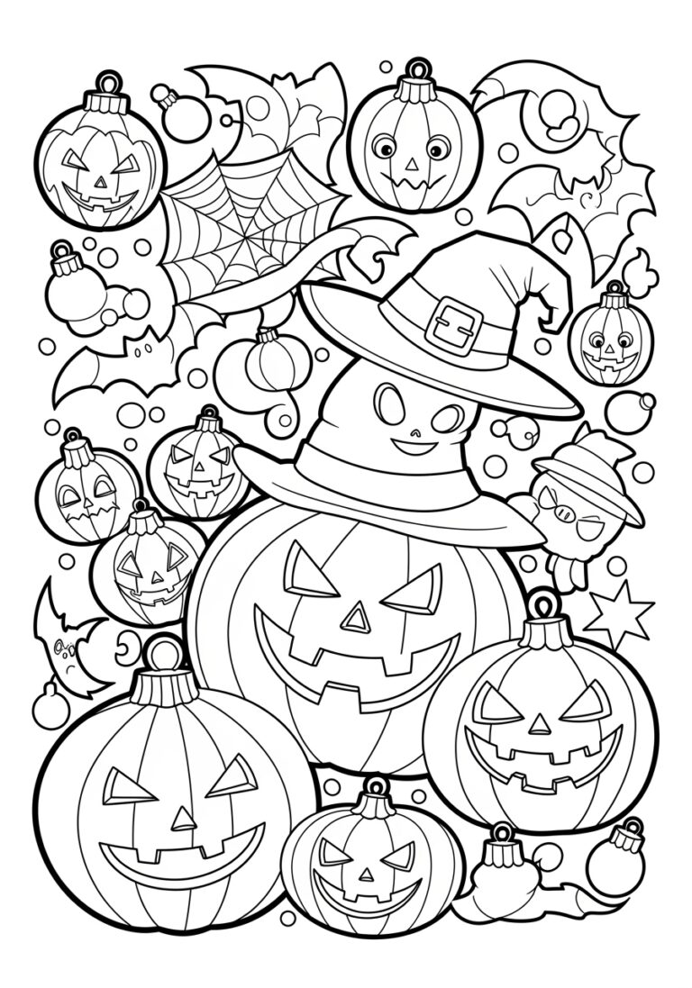 Halloween Coloring Page for Tweens