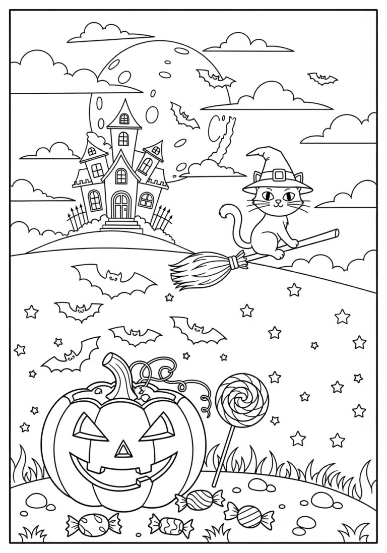 Halloween Sheet to Print Out and Color