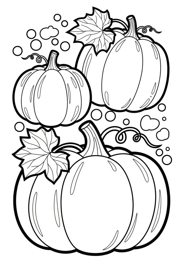 Happy Pumpkin Coloring Page to Print Out and Color
