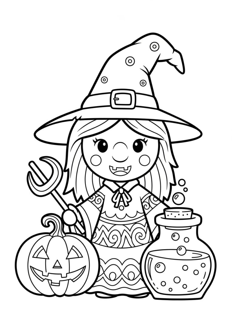 Hocus Pocus Coloring Page for Kids